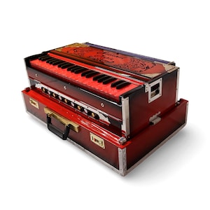 Harmonium Premium Edición especial portátil de 2 líneas - Rojo misterioso