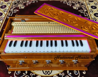 Standard 2 set Harmonium, natural color, 440hz 432hz, double reed harmonium