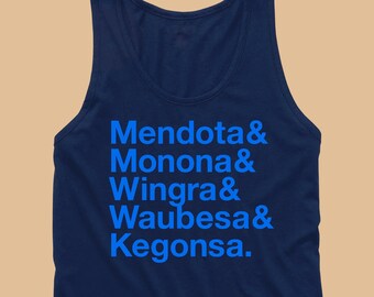 Madison WI / Five Lakes Tank Top / Navy