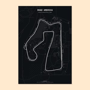 Wisconsin / Road America / map art print