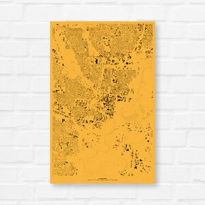 Nolli / Jackson MS / Landkarte Kunstdruck
