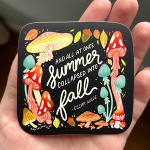 Oscar Wilde fall quote | aesthetic fall waterproof sticker