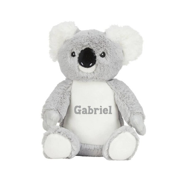 Mini peluche doudou koala personnalisé au prénom