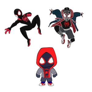 Spiderman, Spider Verse, Miles Morales Design | SVG EPS PNG Instant Digital Download Clipart Vector Outline Stencil Layered