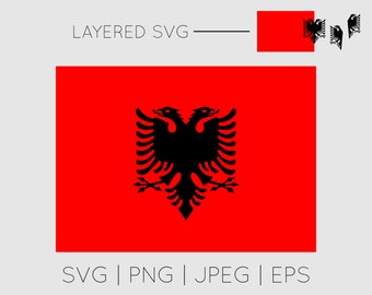 アルバニア国旗紋章双頭の鷲 | svg png dxf eps pdf | ベクター