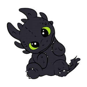Dragon, Toothless | Layered SVG & PNG Instant Digital Download Clipart ...