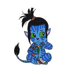 Avatar kid Neytiri Kiri | SVG PNG EPS Instant Digital Download Clipart Vector Outline Stencil Active
