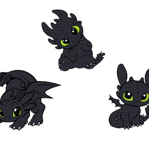 Dragon, édenté | Couches SVG & PNG Téléchargement numérique instantané Clipart Vector Outline Pochoir