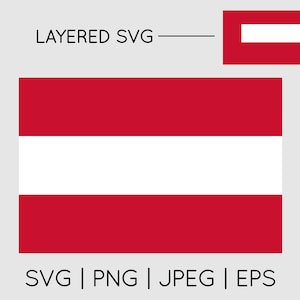 Austria flag | SVG EPS PNG Jpeg Instant Digital Download Clipart Vector Outline Stencil Layered