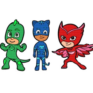 Pyjama Maske Designs | SVG & PNG Sofortiger digitaler Download Clipart Vektor Umriss Schablone