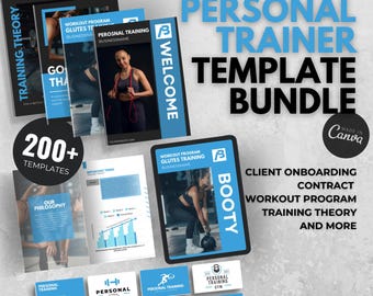 Fitness Coaching Templates for Canva, Editable Workout Program Template, Personal Trainer Business Tools, Coaching Ebook for Fitness Coaches