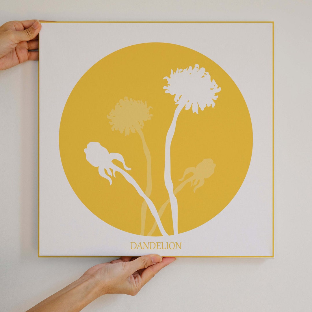 Dandelion Art Print Set Flower Dandelion Wall Decor Etsy