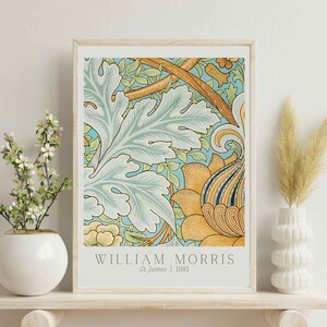 William Morris Art Print, Exhibition Poster, Printable Wall Art, Morris Pattern, Digital Art, Art Print for Home, Wall Decor, St. James