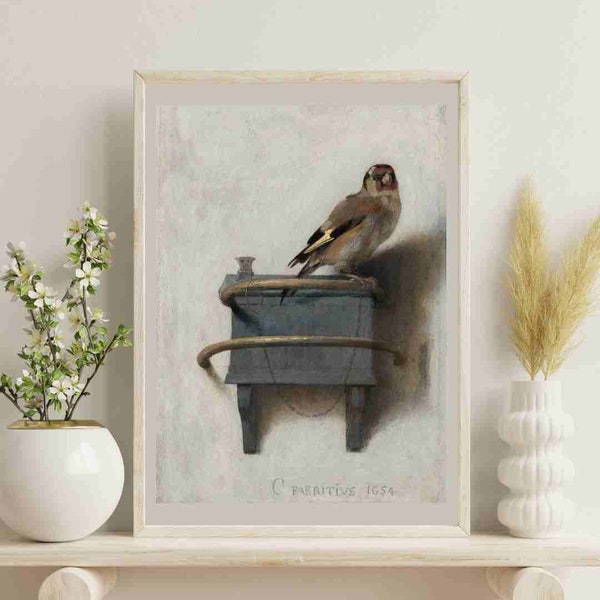Goldfinch by C. Fabritius, Digitial Art Print,  Poster, Printable Art, Office Decor, Digital Art, Home decor, Wall Decor, The Goldfinch