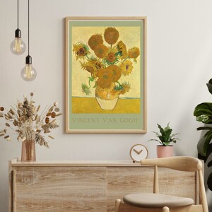 Van Gogh Art Print, Exhibition Poster, Printable Wall Art, Sunflowers, Digital Art, Art Print for Home, Wall Decor, Sunflowers