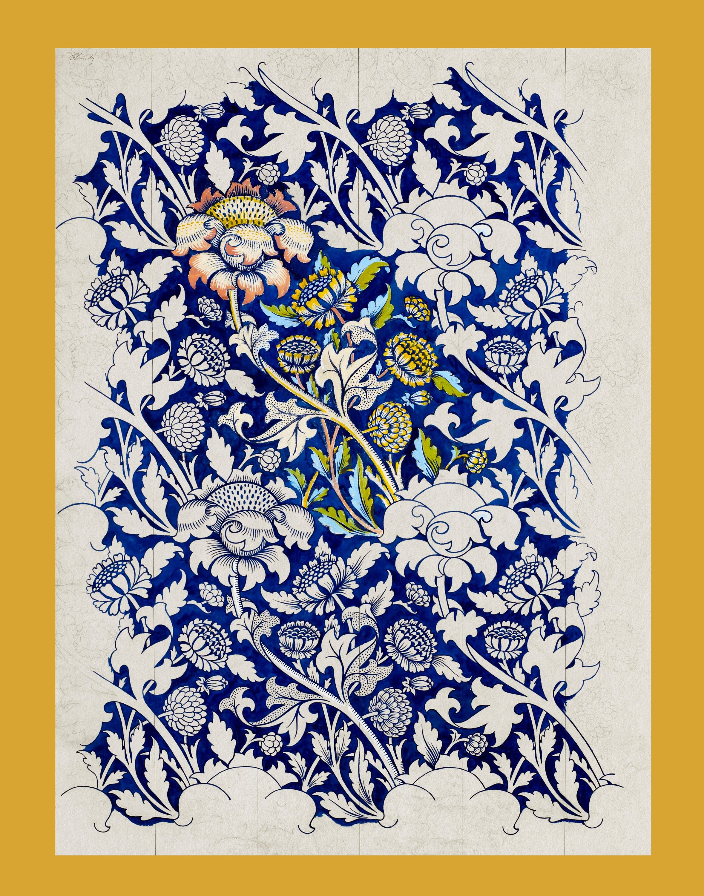 William Morris Art Print, Exhibition Poster, Fine Wall Art, Morris Pattern, Art Print for Home, Wall Decor, Print, Watercolour