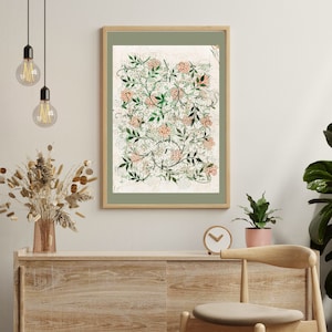 William Morris Art Print, Exhibition Poster, Printable Wall Art, Morris Pattern, Digital Art, Art Print for Home, Wall Decor, Jasmine