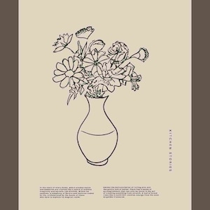 Flowers, Art Print, Exhibition Poster, Fine Wall Art, Graphic Art, Minimalist, Decor, Wall Decor, Print, "Just Because"