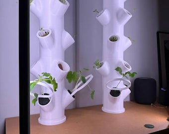 Vertical Hydroponic Tower Planter – 3D Printable STL File
