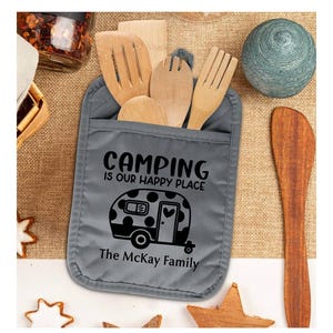 Personalized Camping Pot Holder | Camper Kitchen Decor