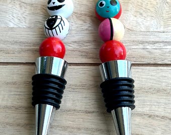 Jack and Sally Wine Bottle Topper