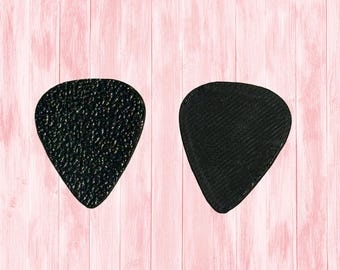 15 Pack 3D Printed Guitar Picks | Standard Size Black PLA Picks | Textured Grip & Smooth Side | Guitar Player Gift