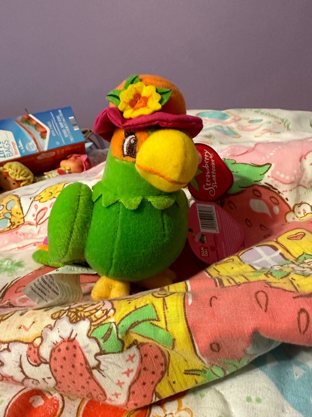 Strawberry Shortcake Parfait Parrot With Tags Bandai Etsy