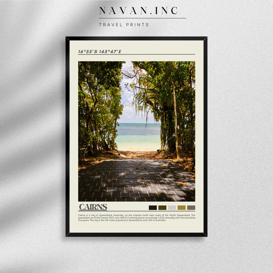 Cairns Travel Print Cairns Wall Art Cairns Home Decor Cairns Etsy