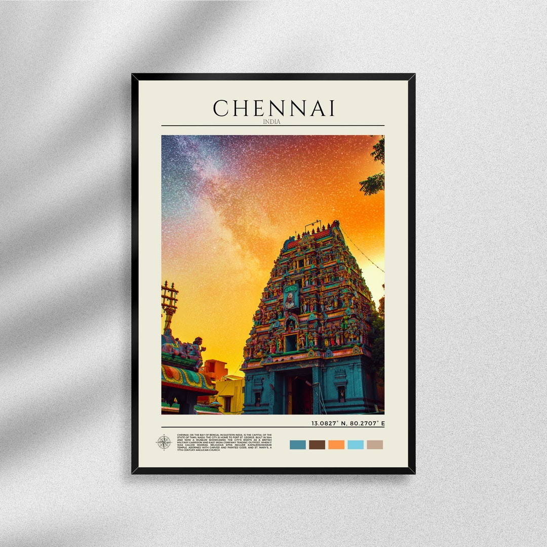 Chennai Print Chennai Wall Art Chennai Poster Chennai Photo Chennai Poster Print India Gift Etsy