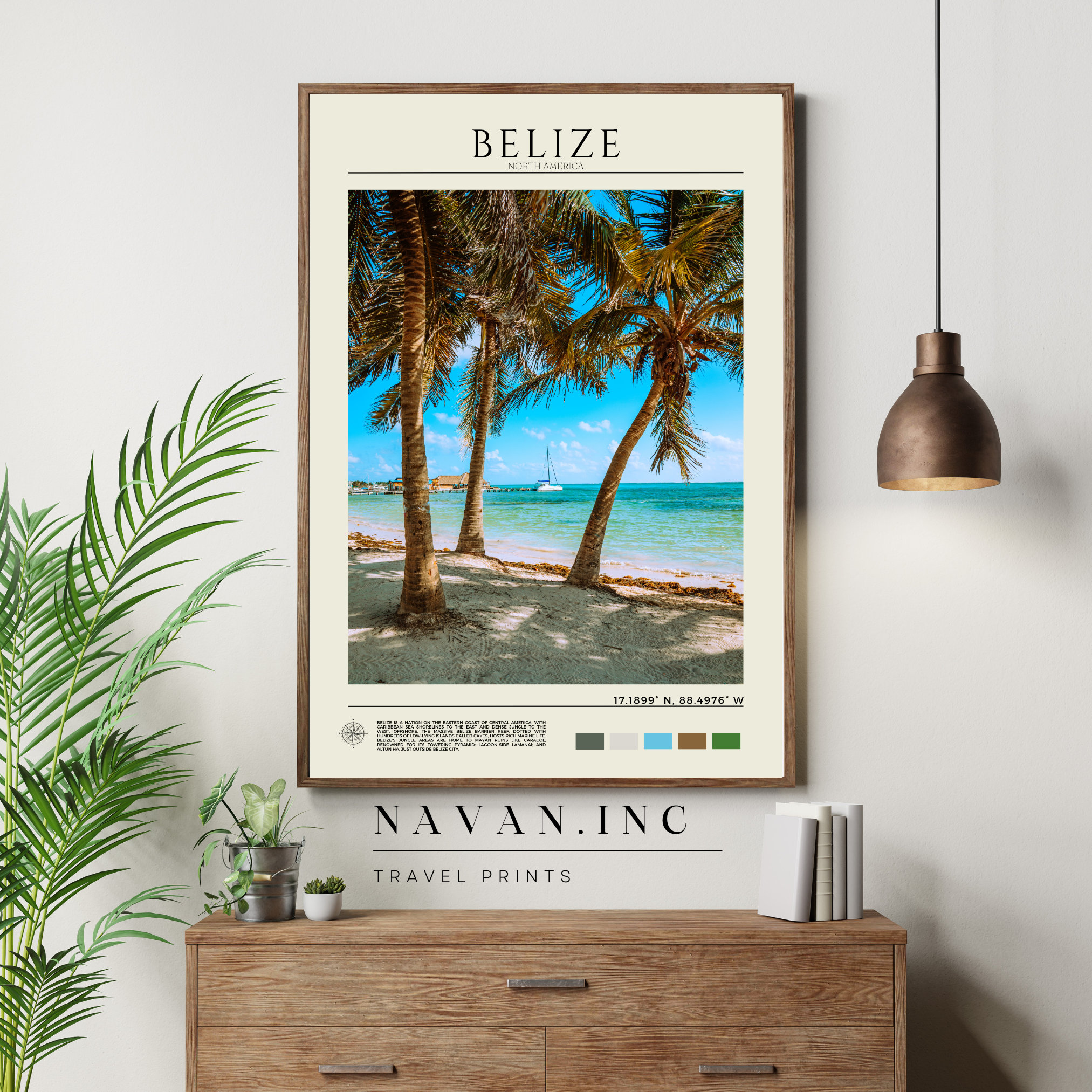 Belize Print, Belize Poster, Belize Wall Art, Belize Travel Print