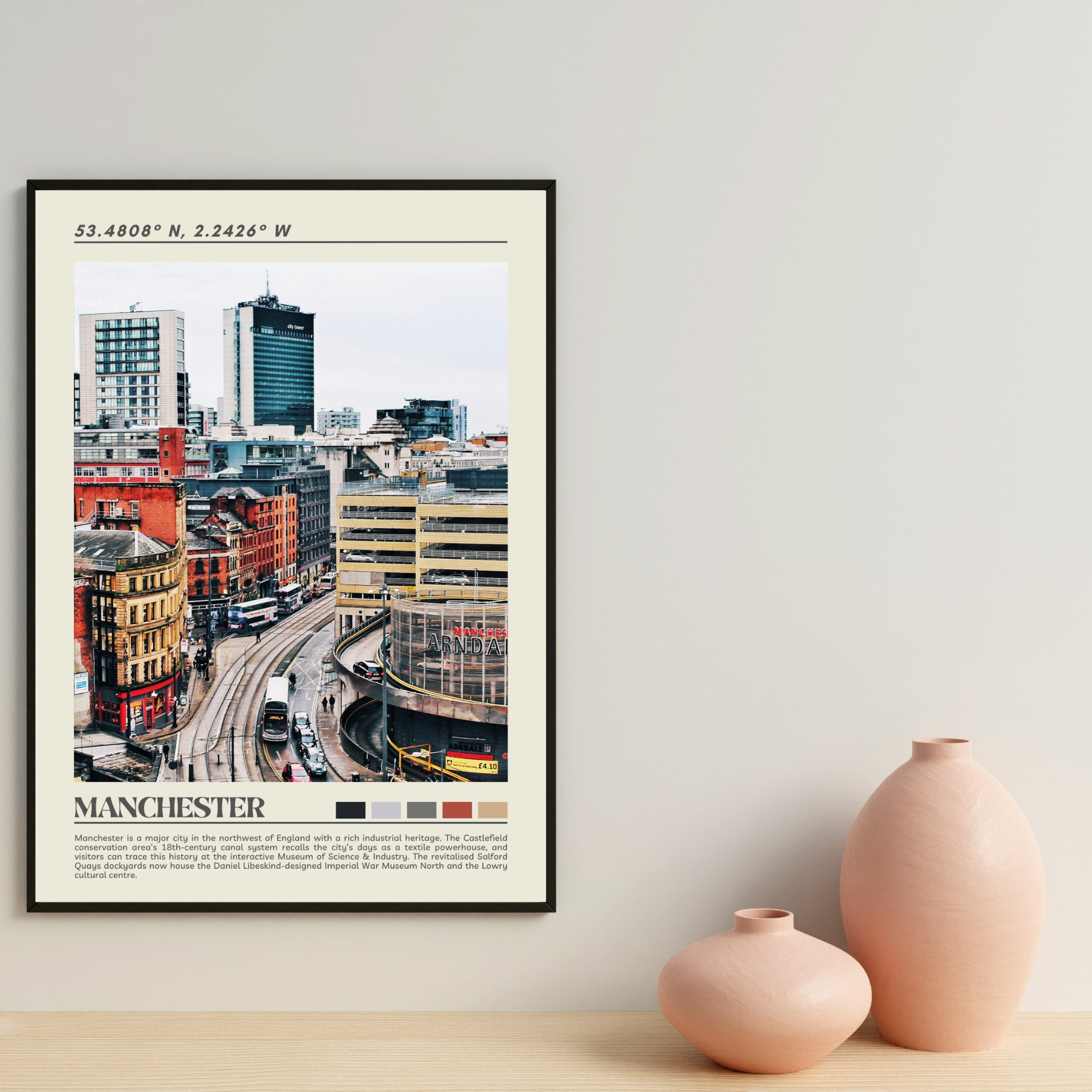 Real Photo, Manchester Print, Manchester Wall Art, Manchester Poster
