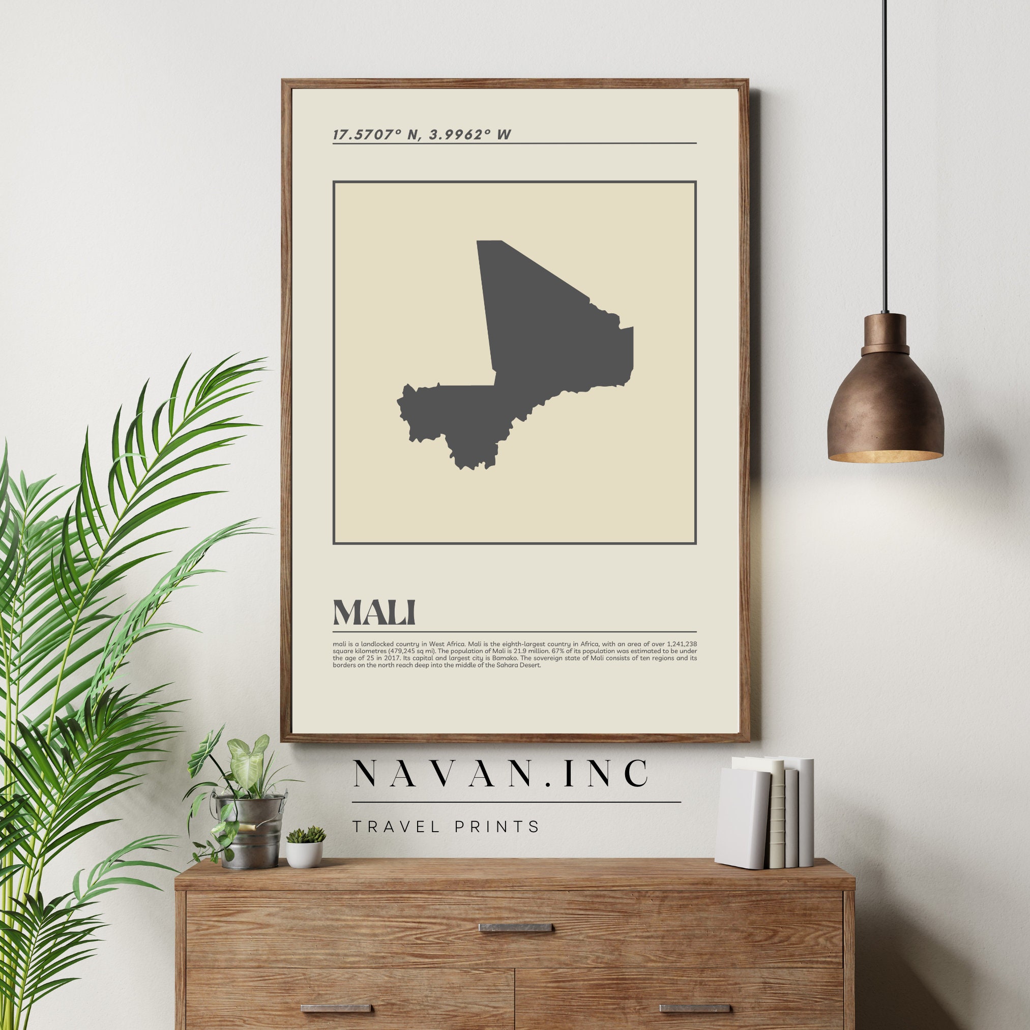 Mali Map Poster Map of Mali Art Print Mali Map Print Travel - Etsy ...