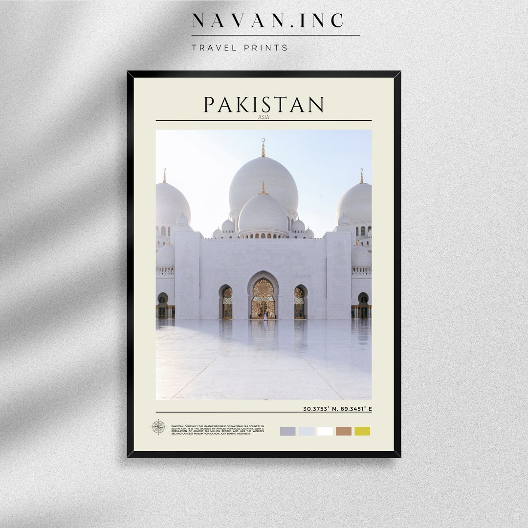 Pakistan Print Pakistan Wall Art Pakistan Poster Pakistan Etsy