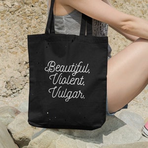 Sac gothique, sac de sorcière, belle vulgaire violente, cartable de style gothique, cartable de style sorcière, fait main, sac Kindle, livresques