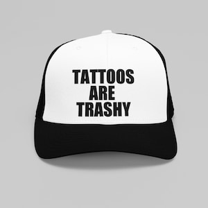Tattoos Are Trashy, Fernlasterkappe Gothic Alt Style Sommer Baseball Netzkappe