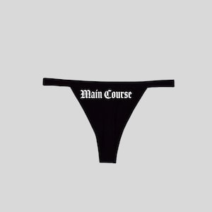 Plato principal, lencería alternativa gótica, tanga, tanga en V