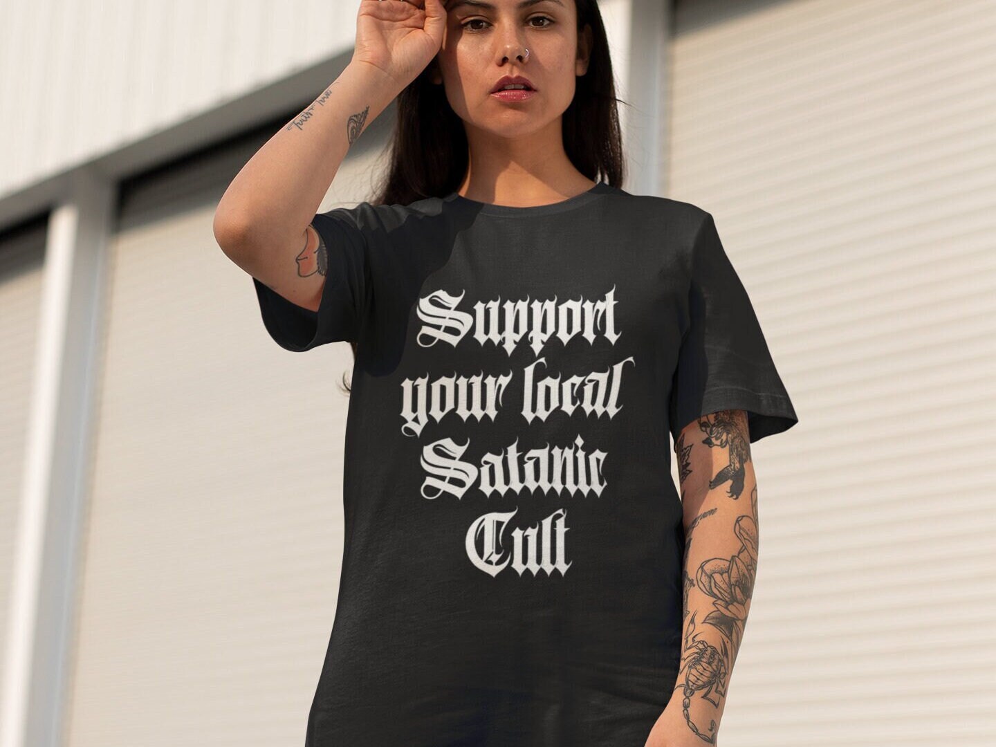 Support Your Local Satanic Cult T-Shirt Support Your Local Satanic Cult T-Shirt