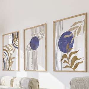 Boho Gallery Wall Art Set of 3 | Mid Century Modern Prints | Printable Wall Art | Boho Home Decor Neutral | Abstract Boho
