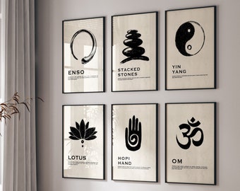 Japandi Enso Circle Wall Art Set | Zen Home Decor (Digital Download)