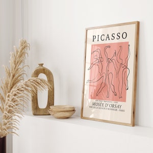 Picasso Print Poster Line Art | Mid Century Modern Wall Prints | Minimalist Abstract Wall Art | Digital Downloads | Printable Wall Decor