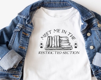 Youth Potter Fan Shirt, Meet Me in the Restricted Section, Universal family vacation shirt, Potter Kids gift, Wizarding School Shirt