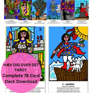 Hæv dig over det Tarot,Tarot Deck, Tarot Card Deck, Tarot Deck Print,  Extra Cards Tarot Deck, Tarot Card, psychic reading, tarot reading