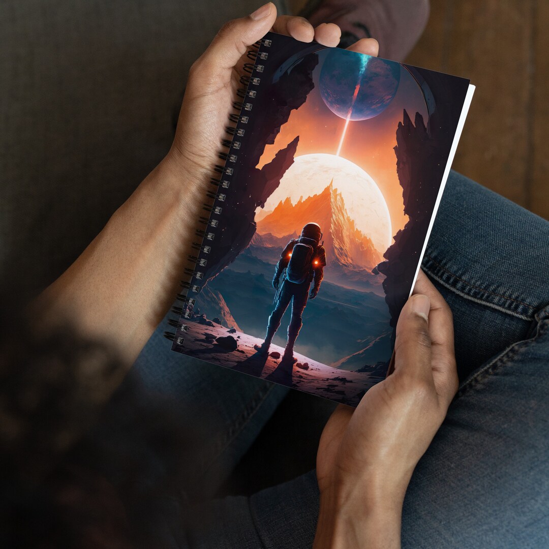 Sprical Notebook Space Themed Spiral Notebook - Etsy