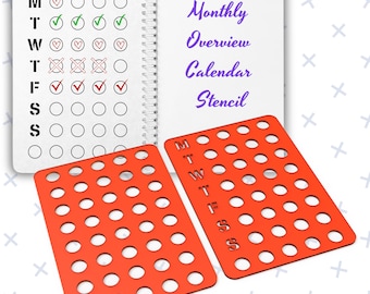 Plantilla de calendario de resumen mensual para corte por láser/planificador, plantilla de diseño mensual/planificador, archivos SVG/vectoriales para corte por láser