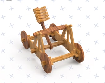 Catapult STEM Toy,  Educational Gift for Kids and Adult , Catapult SVG , Catapult Laser Cut Vector File