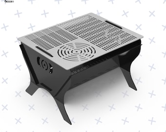 Bbq Plan For Portable Bbq Dxf File / Fire Pit For Camping / Collapsible Barbecue /Diy BBQ / CNC Plasma CNC Laser Firepit/ 3mm Material Tick