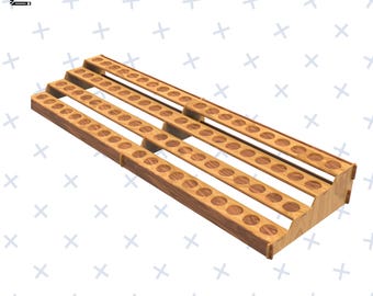 Essential Oil Shelf Rack / Lipstick Shelf Rack  / Laser Cut Files / Display for Craft Fair Trade Show / Display Shelf SVG / Organizer SVG