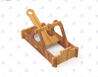 Catapult STEM Toy,  Educational Gift for Kids and Adult , Catapult SVG , Catapult Laser Cut Vector File