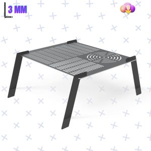 Tragbarer Grillplan / Bbq Dxf Datei / Feuerstelle Für Camping / Zusammenklappbarer Grill / DIY BBQ / CNC Laser Laser Firepit / 3 mm Tick