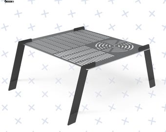 Portable BBQ Plan: CNC Laser Cut Fire Pit (3mm) (Digital Download)